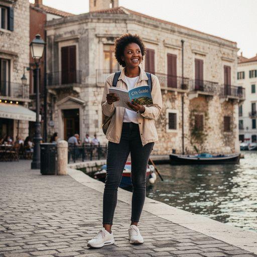 Исторический город на берегу реки с красивой архитектурой и зелеными парками.